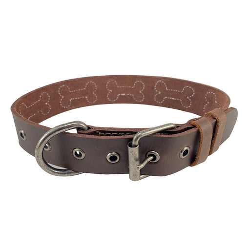 Bones Design Dog Collar - Stockyard X 'The Leather Store'