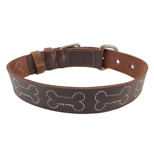 Bones Design Dog Collar - Stockyard X 'The Leather Store'