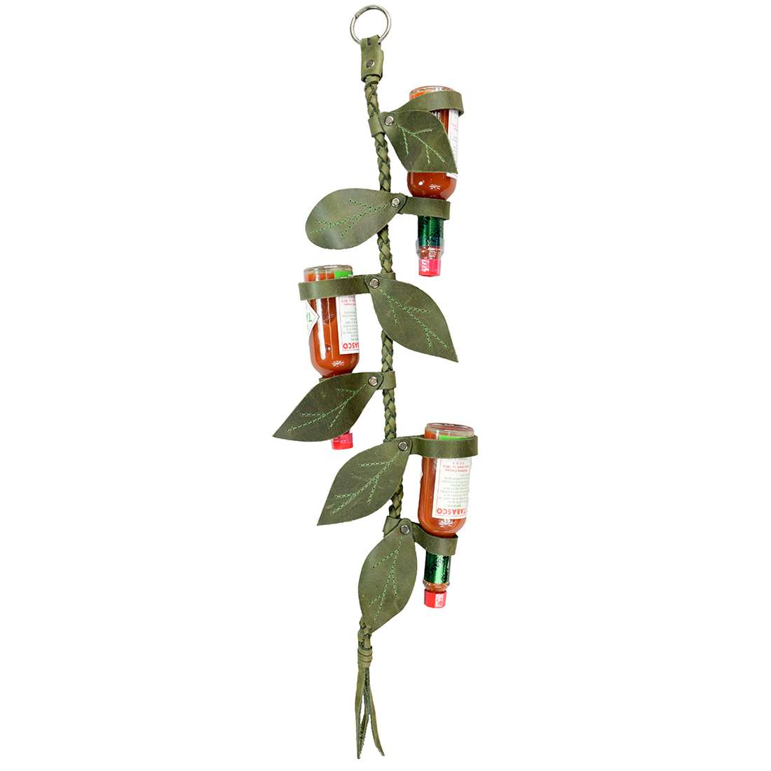 Jalapeno Hanger (5 fl oz Hot Sauce Bottle) - Stockyard X 'The Leather Store'