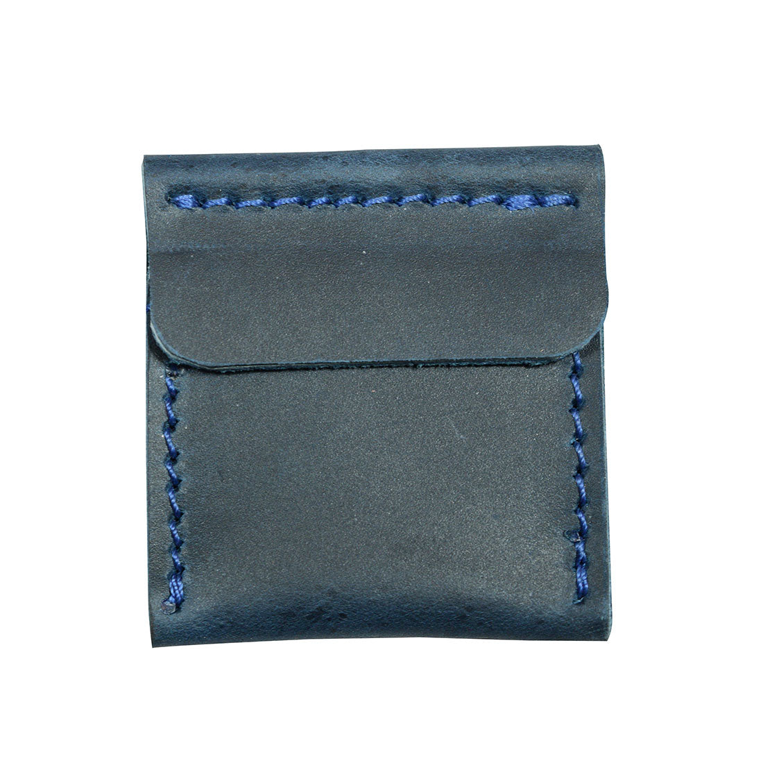Elegant Hide & Drink Wedding Ring Case in blue, providing an organized way to store engagement rings. This pouch organizer for travel embodies artisan craftsmanship from La Antigua Guatemala & Oaxaca Mexico, hand sewn from full grain leather.