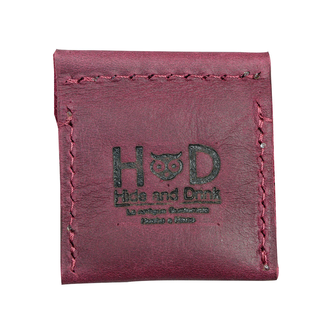 Sleek Hide & Drink Wedding Ring Case with an engagement ring, emphasizing artisanal quality in full grain leather. Ideal as a small bearer and pouch organizer for travel, handcrafted in La Antigua Guatemala & Oaxaca Mexico.