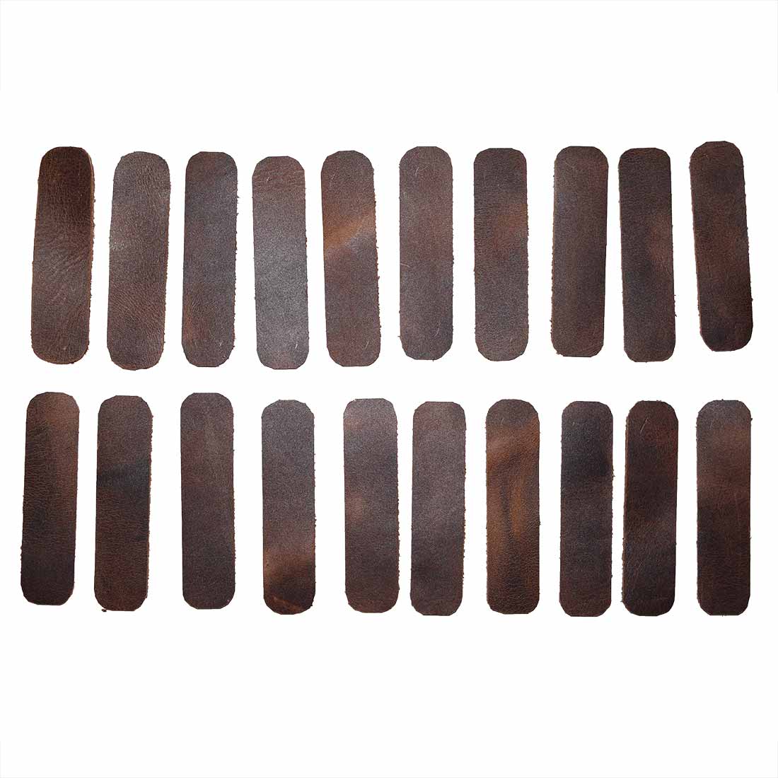 Leather Rounded Rectangular Shapes 0.75 x 3 in. (Set of 20) - Stockyard X 'The Leather Store'