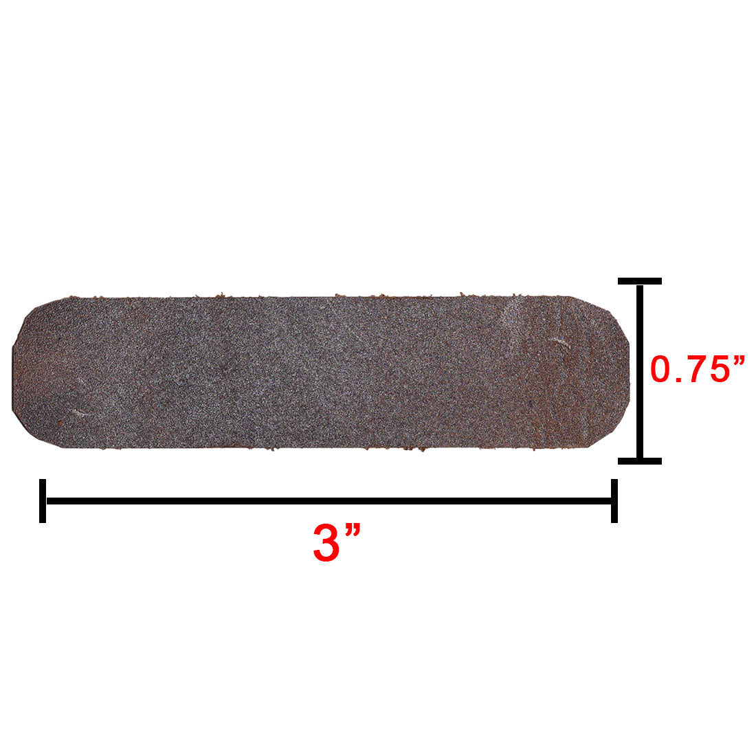 Leather Rounded Rectangular Shapes 0.75 x 3 in. (Set of 20) - Stockyard X 'The Leather Store'