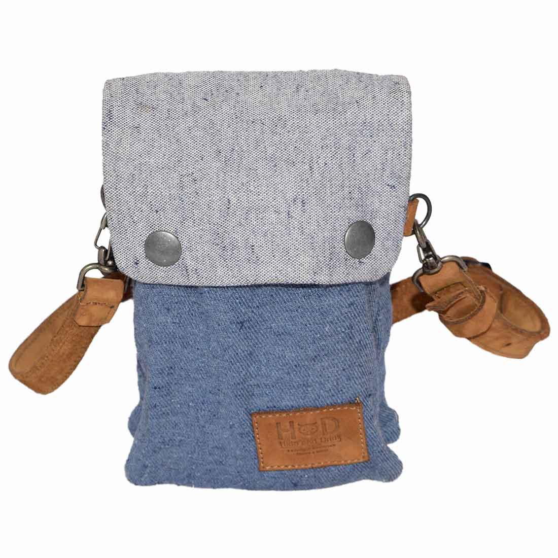 Vintage Denim Small Crossbody Bag - Stockyard X 'The Leather Store'