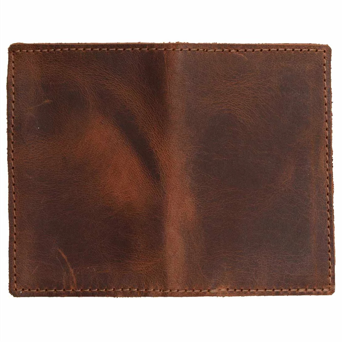 Inside view of Hide & Drink's Vintage Card Holder featuring soft full grain leather. This card holder, ideal for business cards and cash, is a unique pocket accessory crafted by artisans skilled in small batch production. Hand cut, hand sewn, and fire branded in La Antigua Guatemala & Oaxaca Mexico.