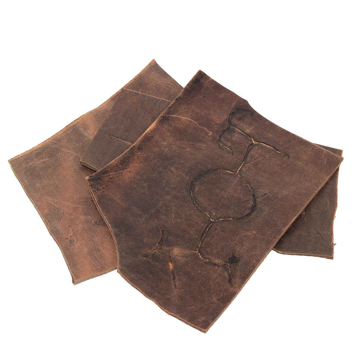 Leather Scraps With Scars (12 oz pack) - Stockyard X 'The Leather Store'