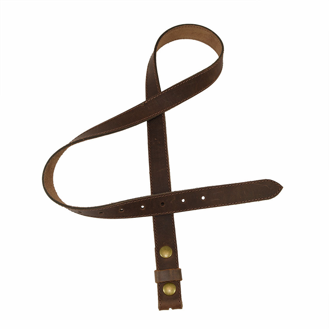 Two Row Stitch Leather Snap On Belt, 7/8" Width - Stockyard X 'The Leather Store'