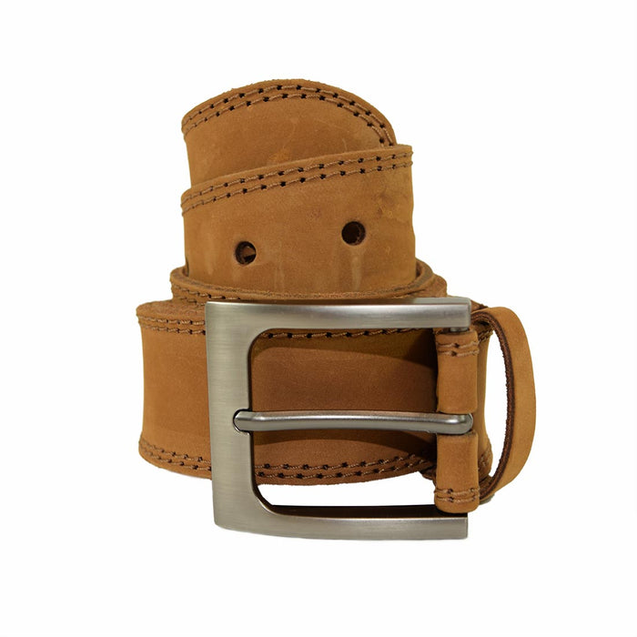 Two Row Stitch Thick Leather Belt - Stockyard X 'The Leather Store'