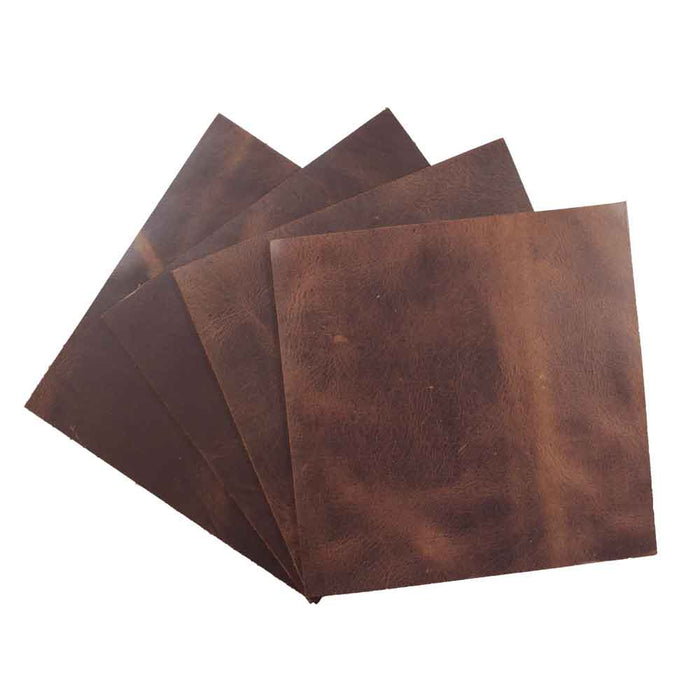 Leather Squared Scraps 6 x 6 in. (4 Pack) - Stockyard X 'The Leather Store'