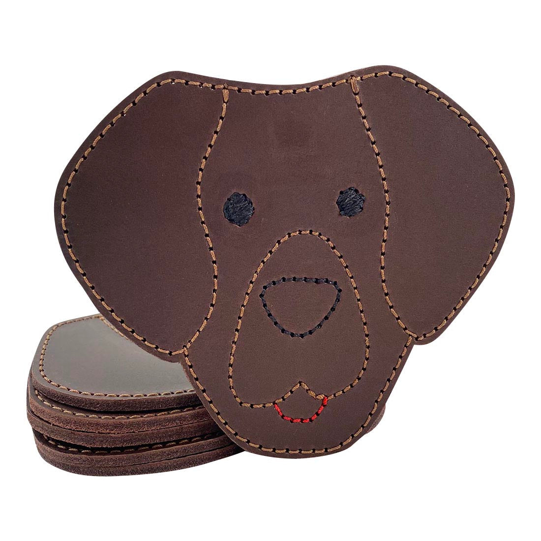 Labrador Doggy Coaster Set (6-Pack) - Stockyard X 'The Leather Store'