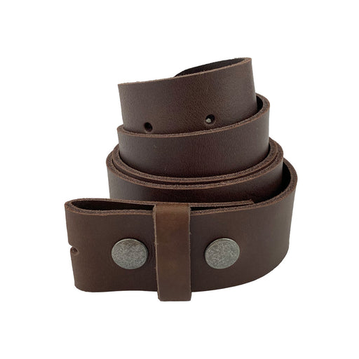 Rustic Thick Leather Snap On Belt - Stockyard X 'The Leather Store'