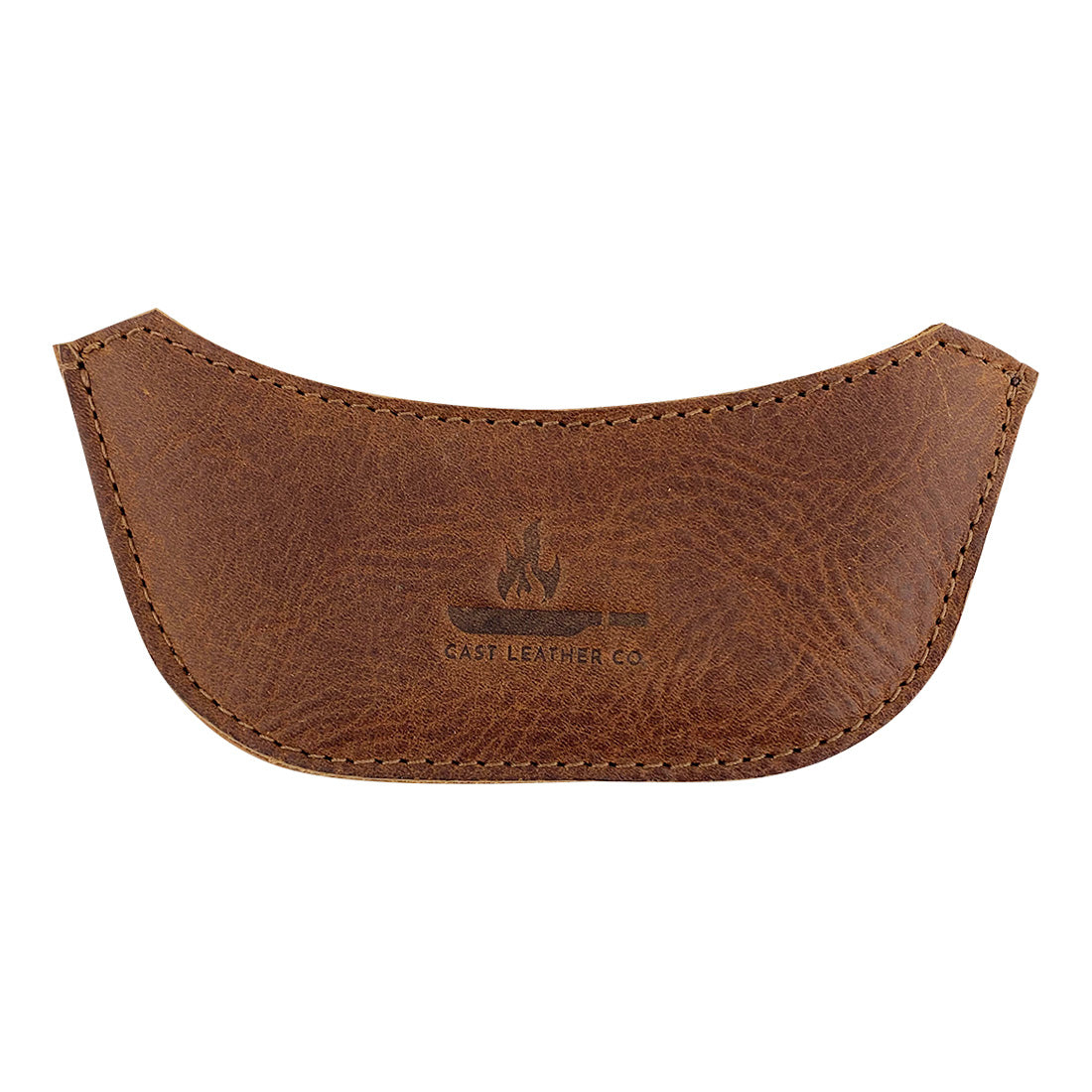 Sleek leather handle covers beautifully displayed, the Wok Sidekick from Cast Leather Co. combines functionality with rustic style. Hand sewn and fire branded, this cooking accessory is crafted from full grain leather, representing small batch production and artisan quality.