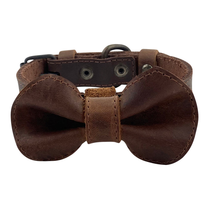 Leather Bow Tie Collar - Stockyard X 'The Leather Store'