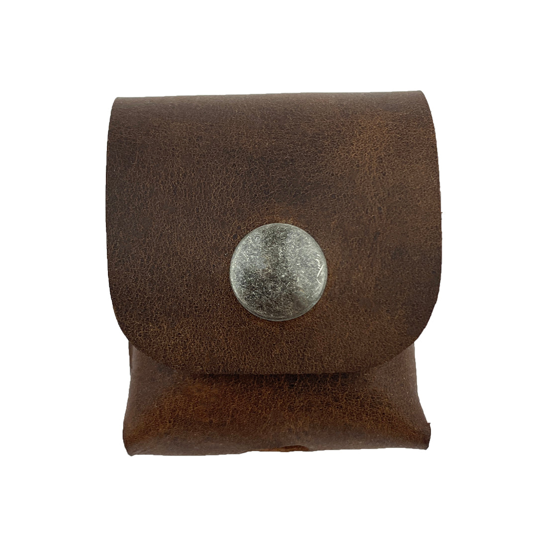 LeatherTex AirPods Case, a rustic AirPods charging cover with a snap button, is perfect as a protective portable carrying pouch. Made of full grain leather and crafted in La Antigua Guatemala, this genuine Bluetooth case is a testament to small batch production and handmade quality.