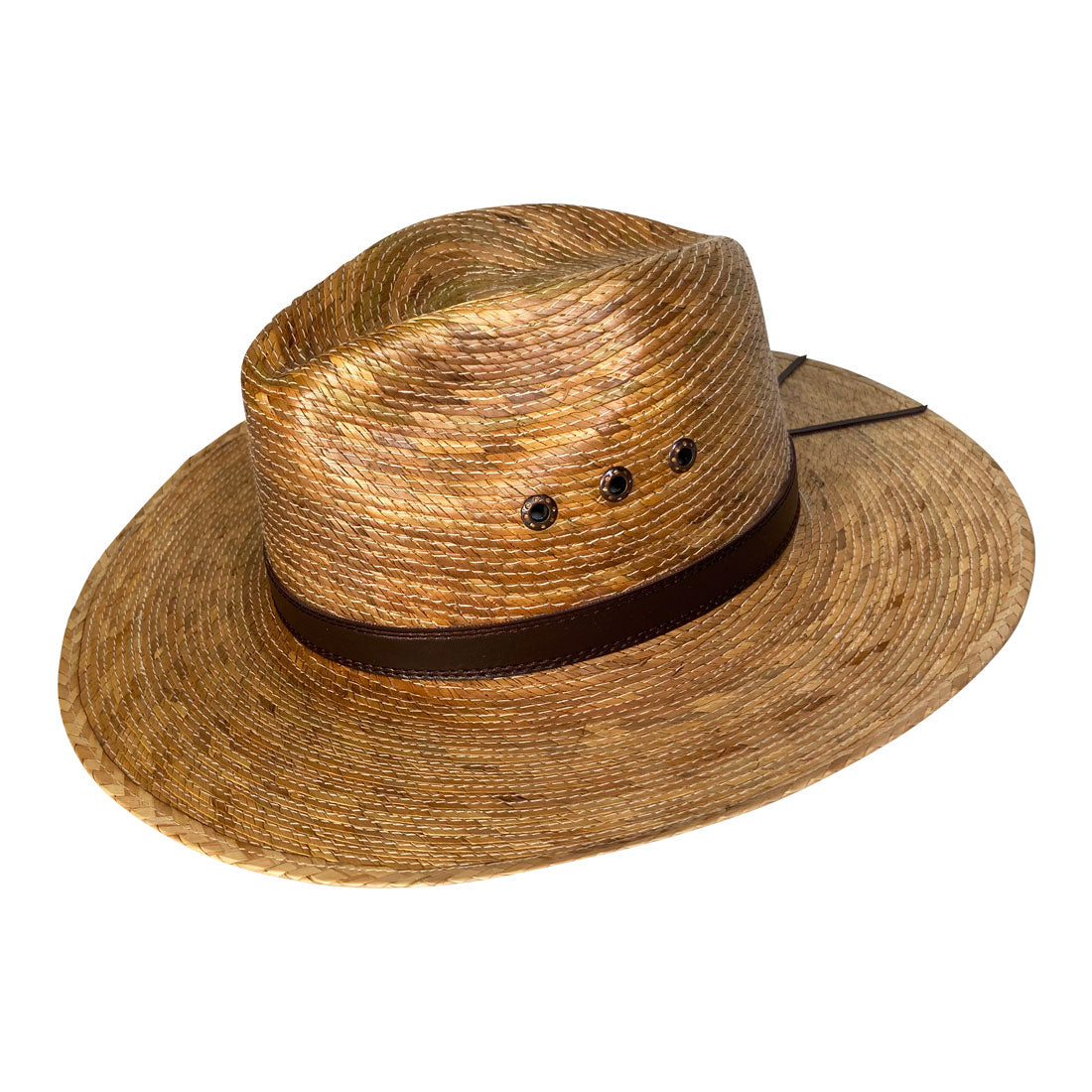 Indiana Eastwood Cowboy Style Hat Handmade from 100% Oaxacan Coconut Palm Leaves - Coconut Brown - Stockyard X 'The Leather Store'