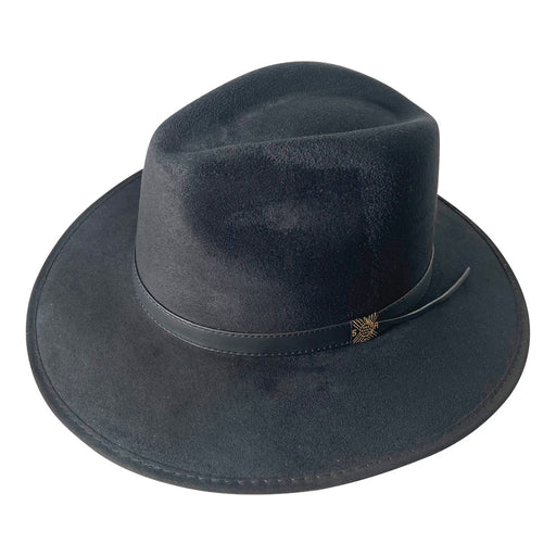 Indiana Eastwood Cowboy Style Hat Handmade from 100% Oaxacan Suede - Burnt Black - Stockyard X 'The Leather Store'