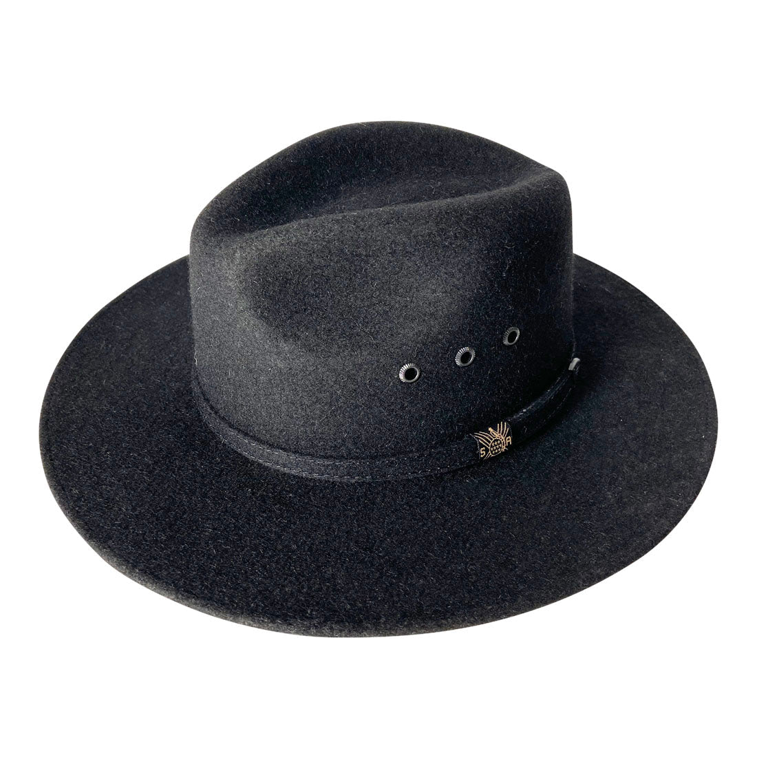 Indiana Eastwood Cowboy Hat Handmade from 100% Oaxacan Wool - Burnt Black - Stockyard X 'The Leather Store'