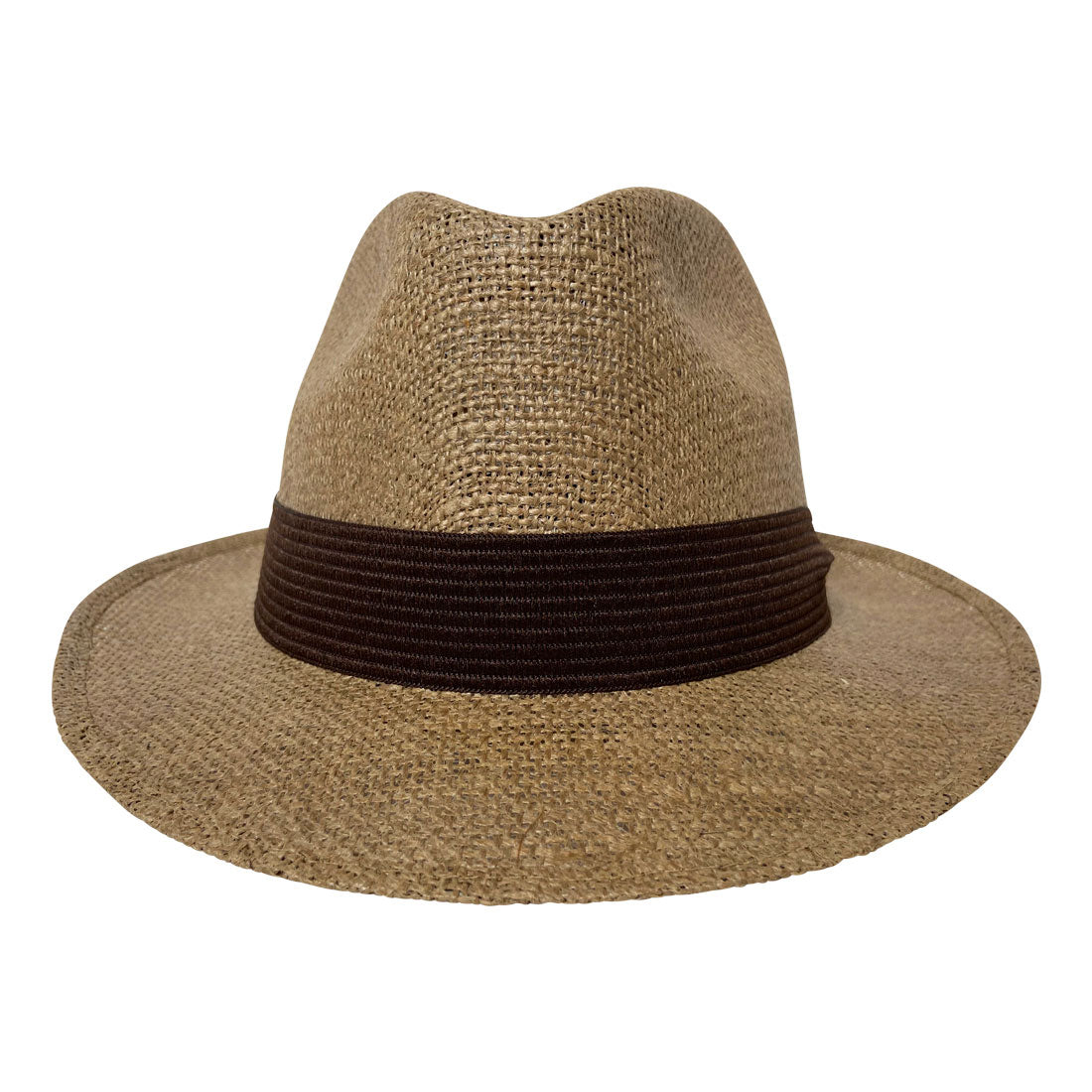 Short Brim Panama Style Hat Handmade from 100% Oaxacan Jute - Cappuccino - Stockyard X 'The Leather Store'
