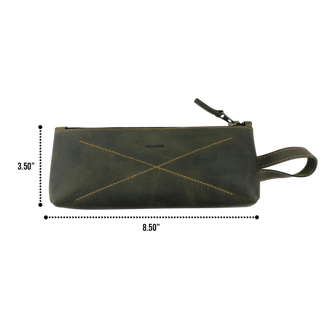 Hide & Drink's X Stitched Case, in a warm brown shade, combines style with functionality for all your storage needs, showcasing durable full grain leather craftsmanship. Handmade in La Antigua Guatemala and Oaxaca, Mexico, it emphasizes small batch production.