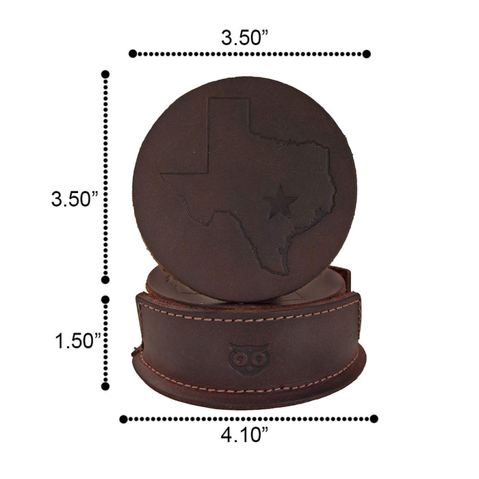 Texas State Coasters (6-Pack) - Stockyard X 'The Leather Store'