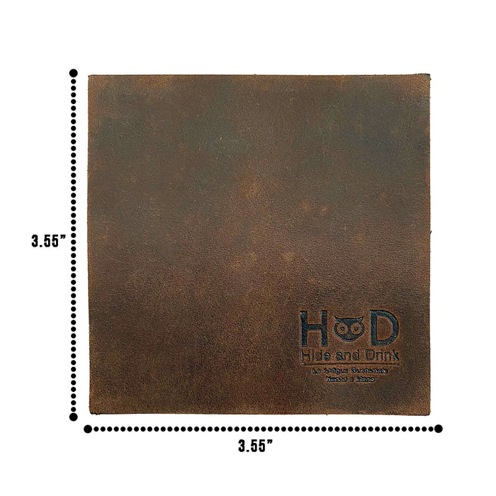 Square Box Coasters Set (6-Pack) - Stockyard X 'The Leather Store'