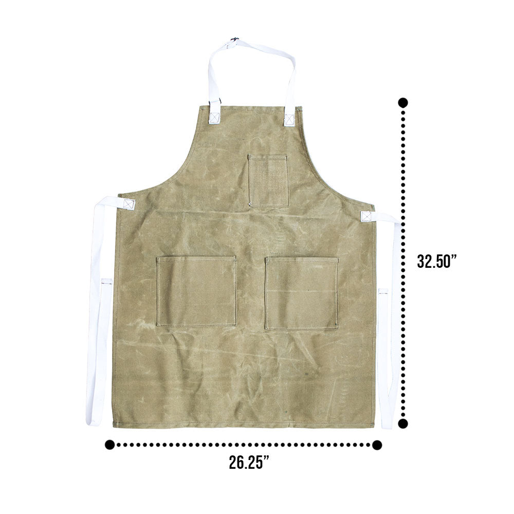 Waxed Canvas Full Apron - Stockyard X 'The Leather Store'