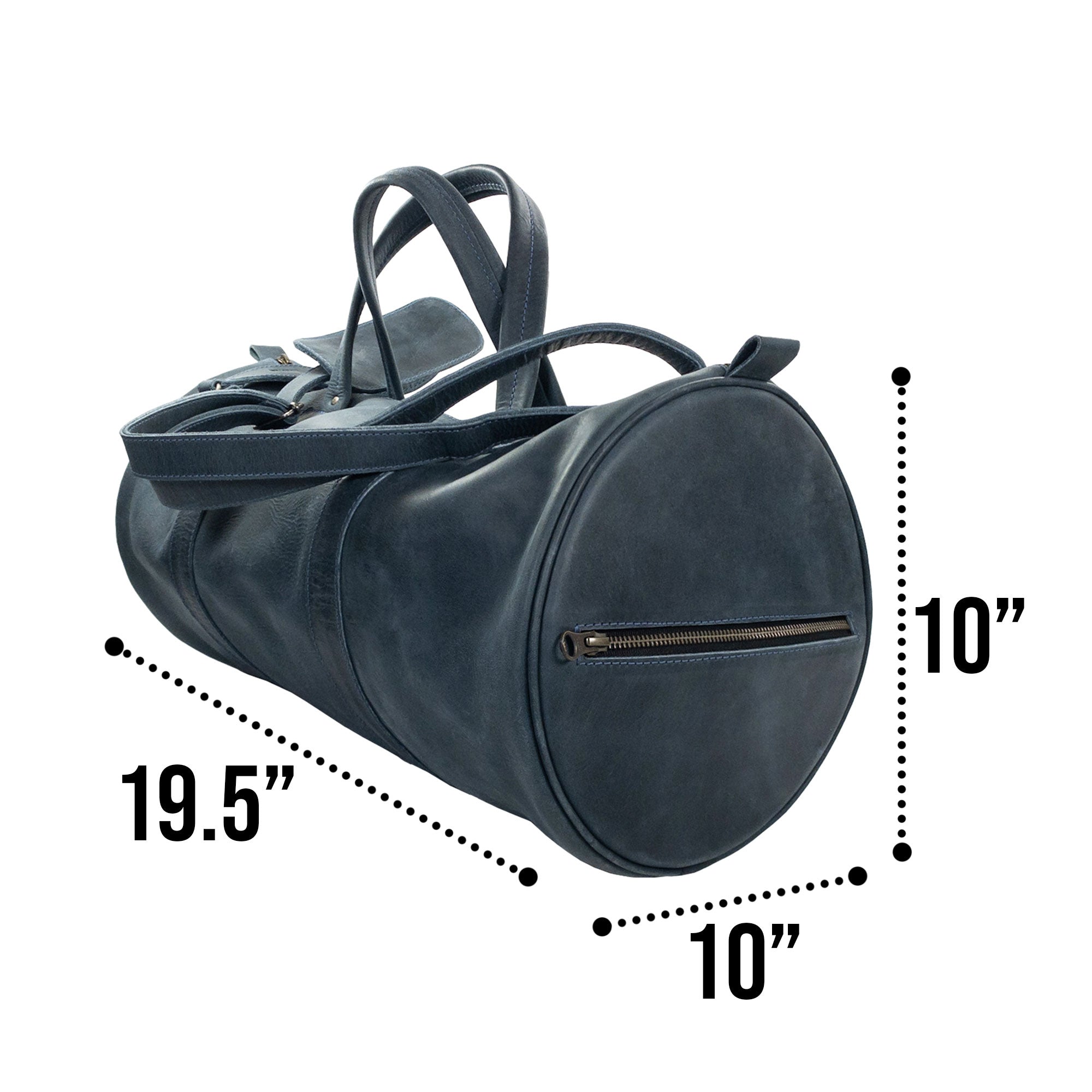 Classic Duffle Bag by Hide & Drink in dark brown leather, with adjustable strap and zipper closure, representing quality and style. This spacious Full Grain Leather Classic Duffle Bag is an excellent choice as a Messenger Bag for travel, crafted in La Antigua Guatemala & Oaxaca Mexico.