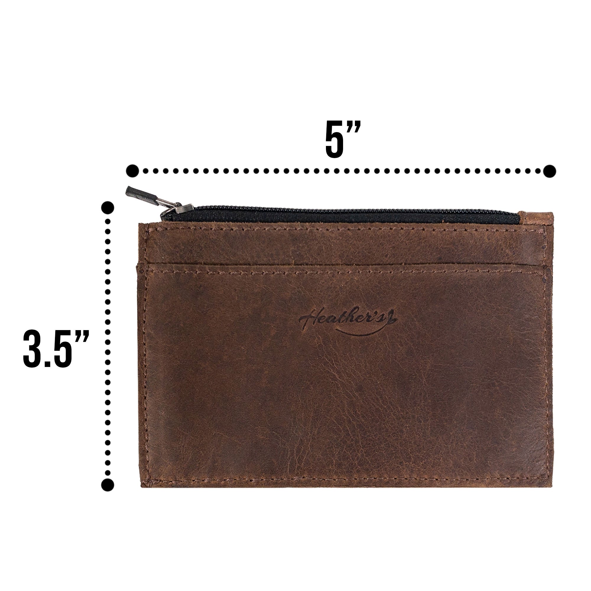 Zippered Coin Card Wallet - Stockyard X 'The Leather Store'