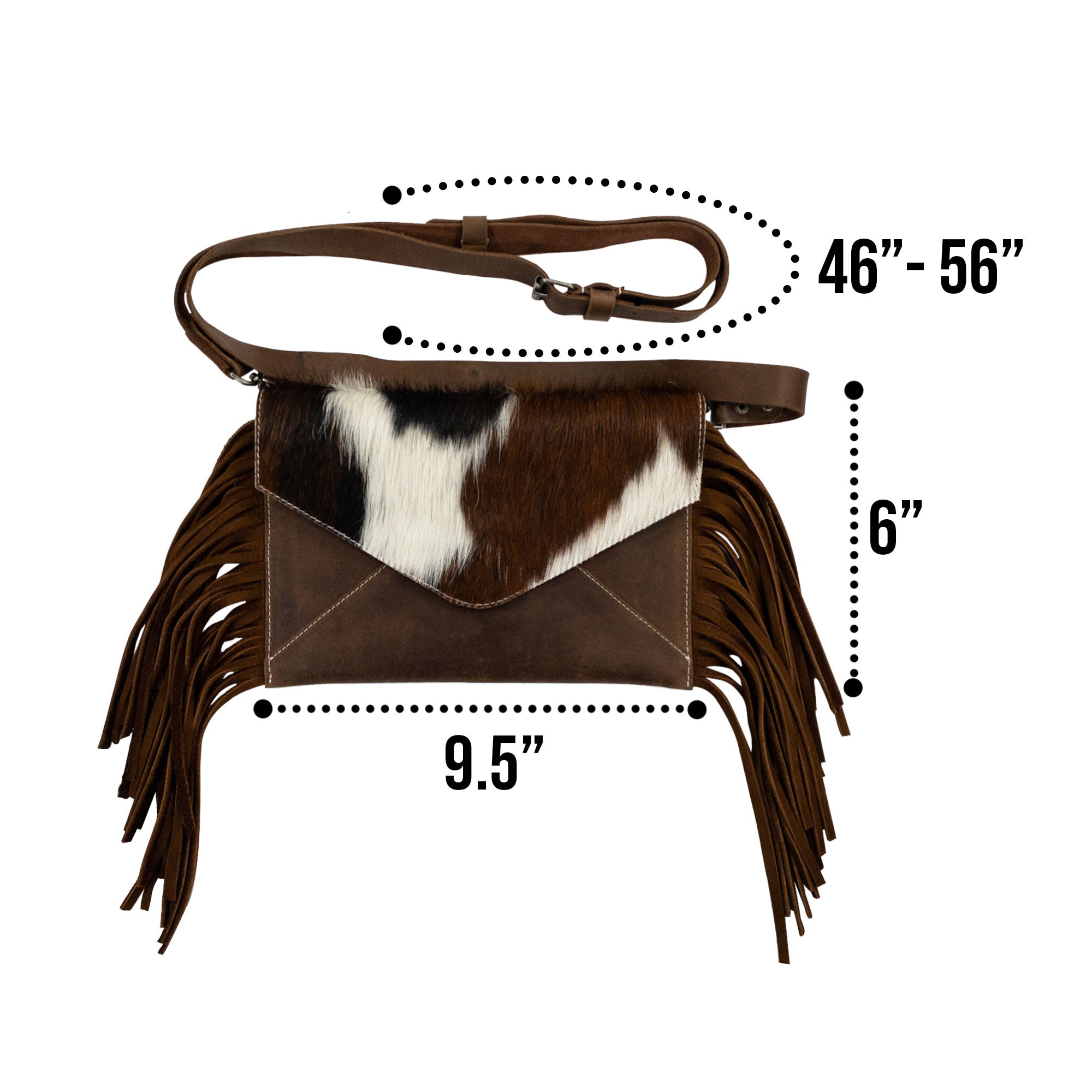 Cowgirl Crossbody Bag with Fringes - Stockyard X 'The Leather Store'