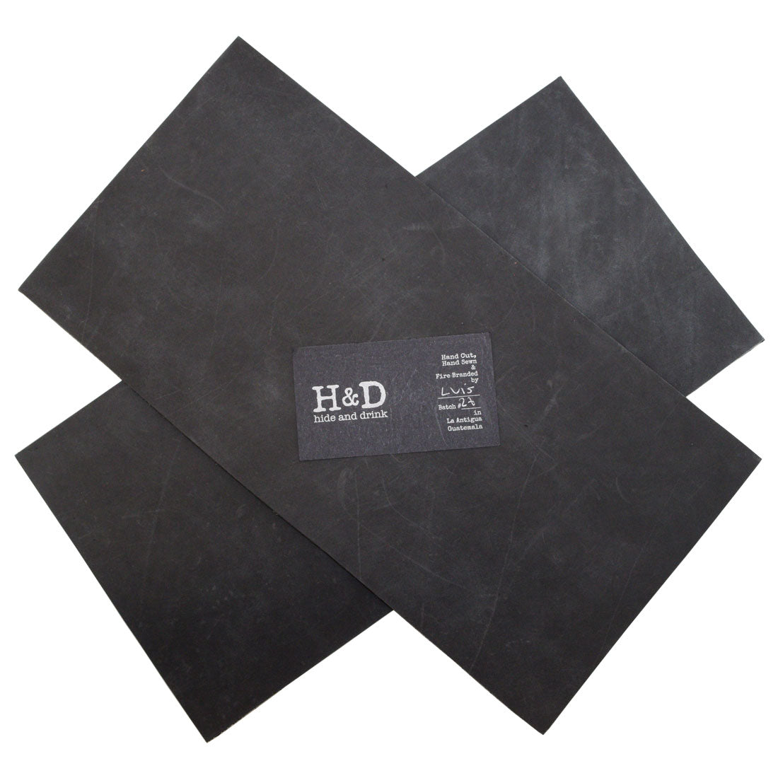 Thick Leather Rectangular Scraps 6 x 12 in. (2 Pack) by Hide & Drink. A collection of thick suede leather pieces ready for crafts and DIY projects. Thick Leather Rectangles (6 x 12 in.) 2 Piece Set for Crafts/Tooling/Hobby Workshop, Heavy Weight (3-3.5mm), Full Grain Leather, StockyardX, Small Batch Production, Hand Cut, Hand Sewn, Fire Branded, Artisan, Handmade in La Antigua Guatemala & Oaxaca Mexico.
