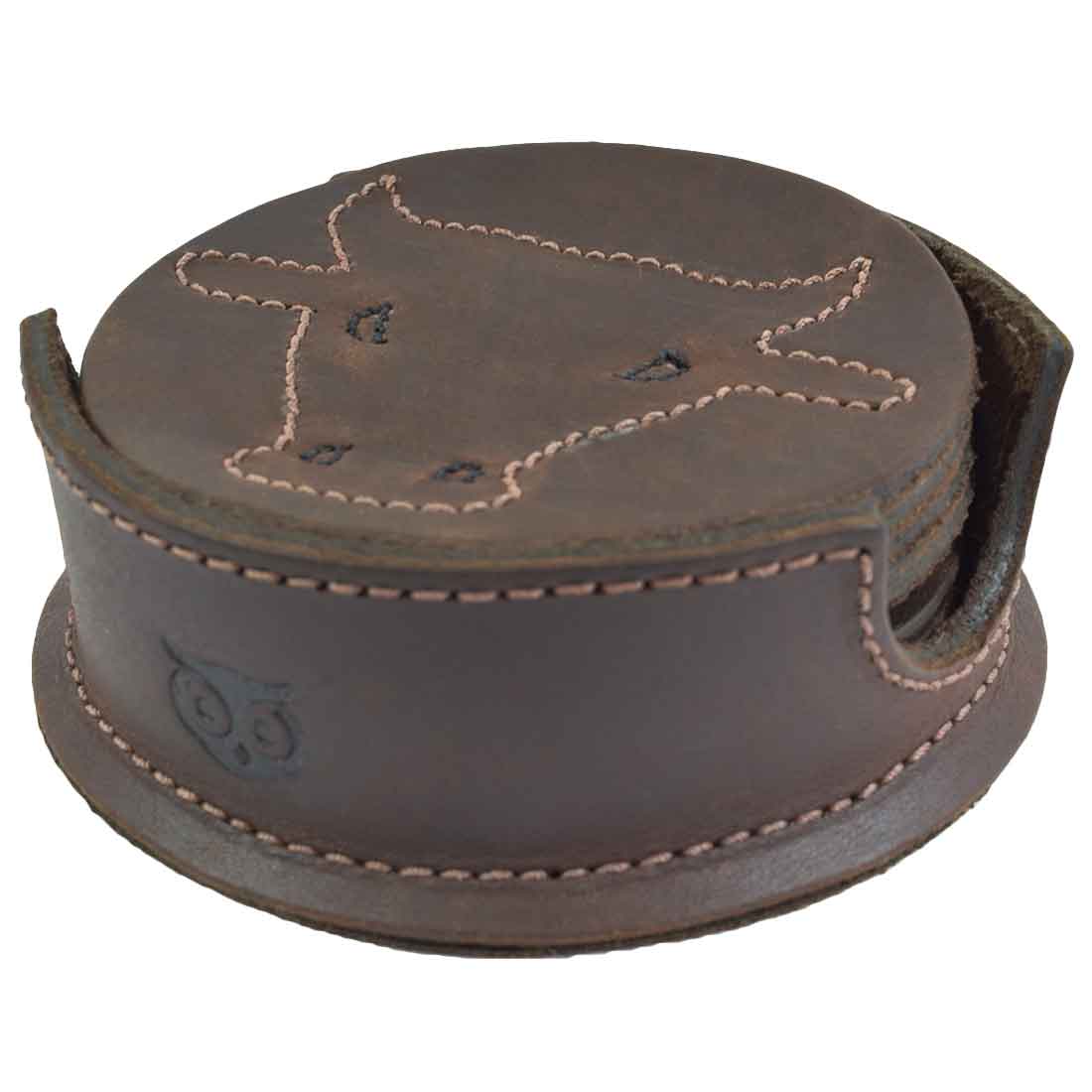 Raging Bull Classic Shaped Coaster Set (6-Pack) - Stockyard X 'The Leather Store'