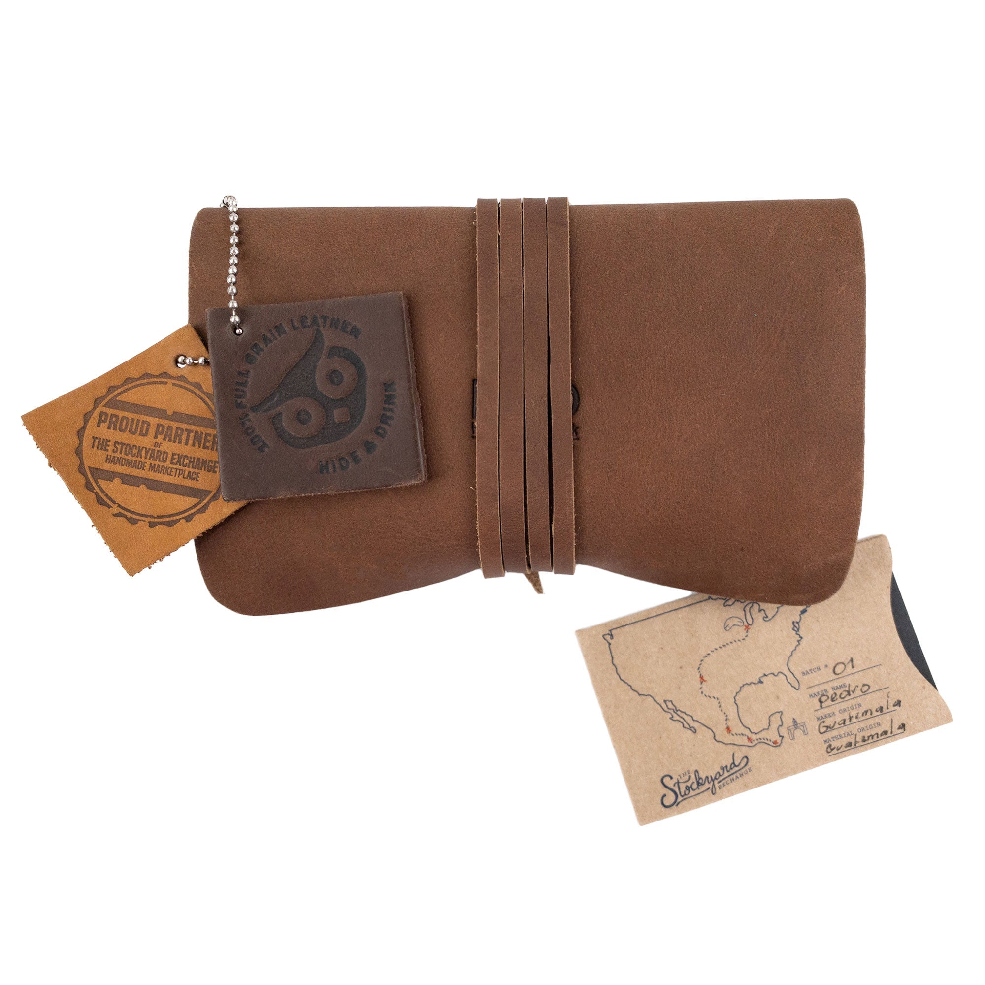 Elegant closure of Hide & Drink's King Size Tobacco Pouch, highlighting its durable full grain leather design, ideal for those seeking both vintage storage solutions and artistry.