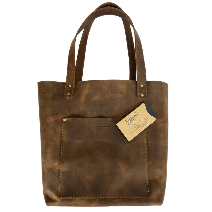 Minimalist Tote Bag With Pouch - Stockyard X 'The Leather Store'