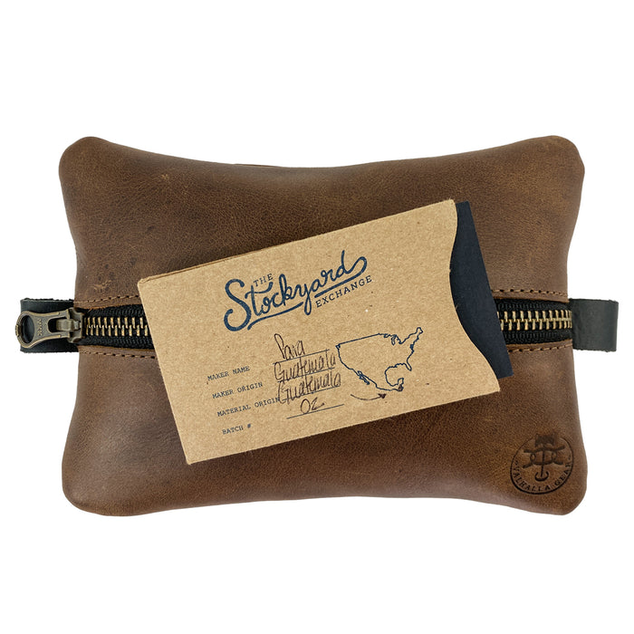 Vintage Zippered Pouch - Stockyard X 'The Leather Store'
