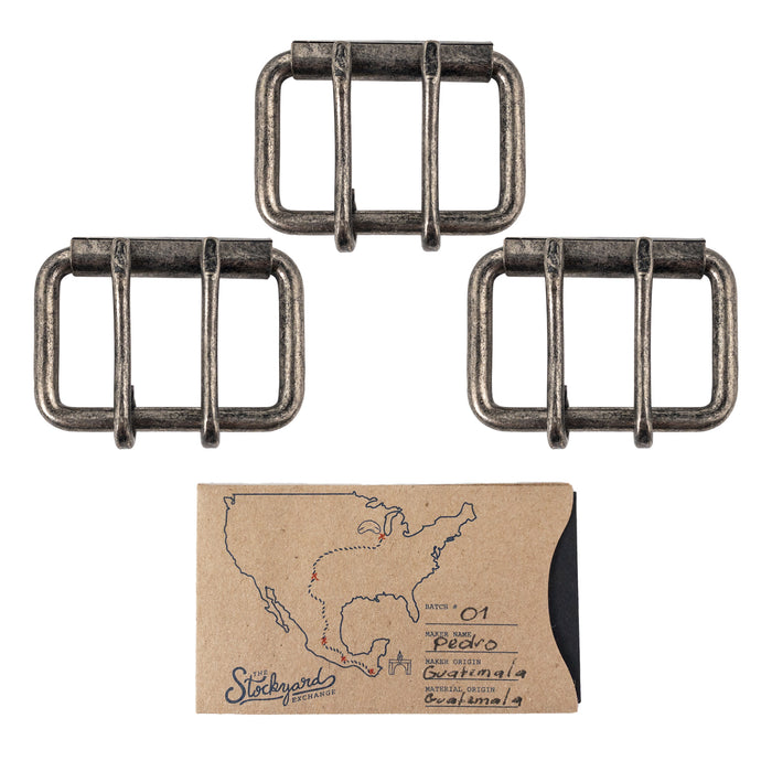 2 Inch Belt Double Prong Buckle Replacement Rustic (54mm) - Stockyard X 'The Leather Store'