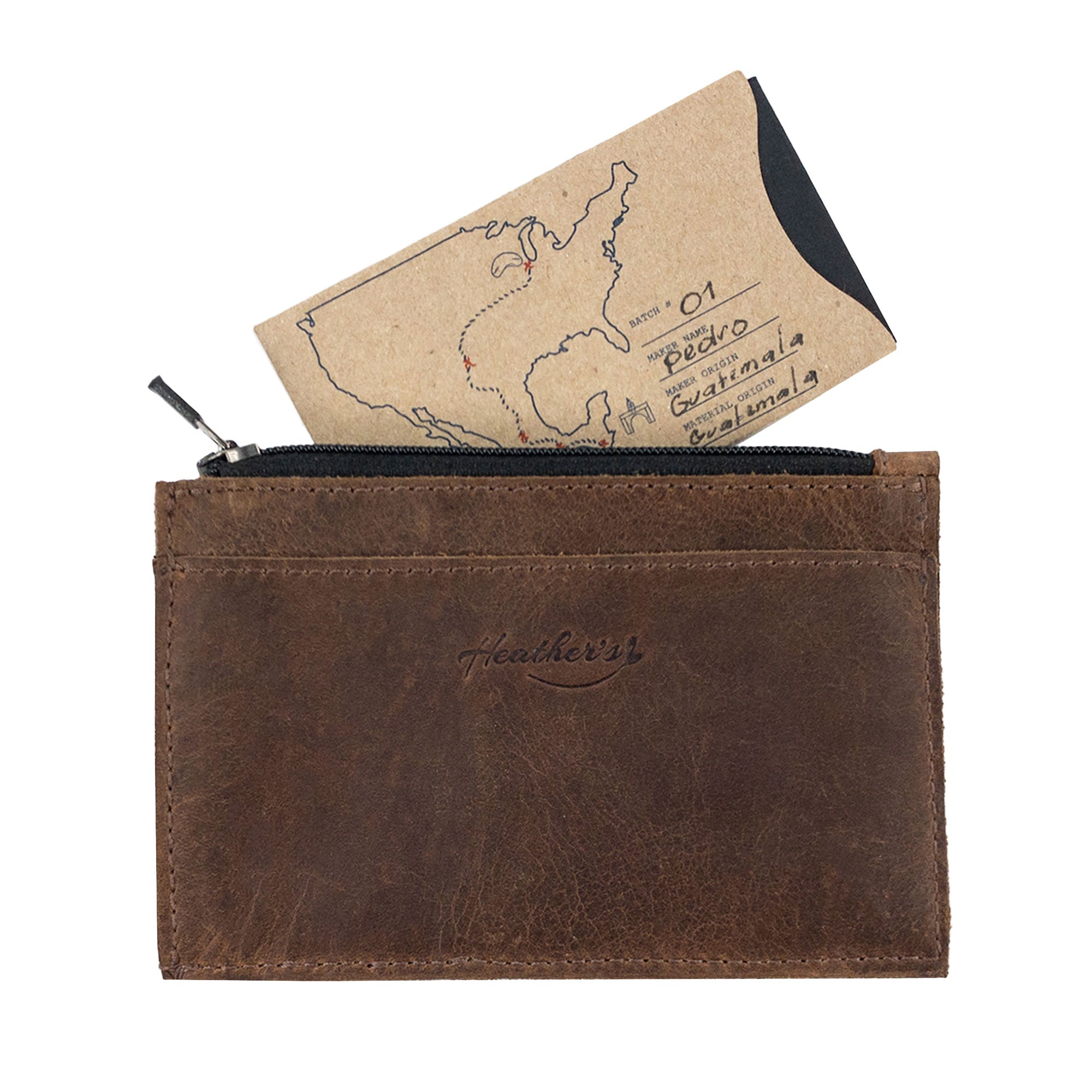 Zippered Coin Card Wallet - Stockyard X 'The Leather Store'