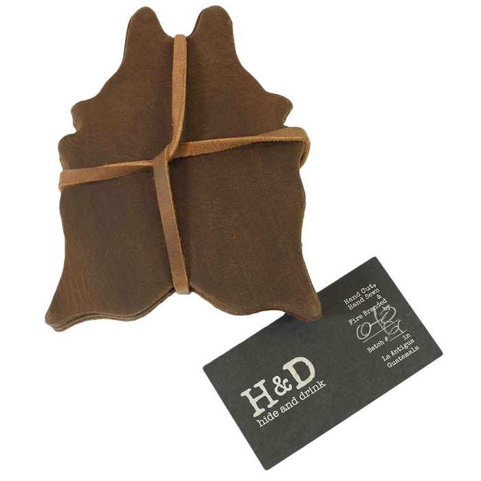 Cowhide Shaped Rug Coaster (6-Pack) - Stockyard X 'The Leather Store'