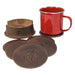 Thick Leather Moon, Star and Heart Coasters (6-Pack) - Stockyard X 'The Leather Store'