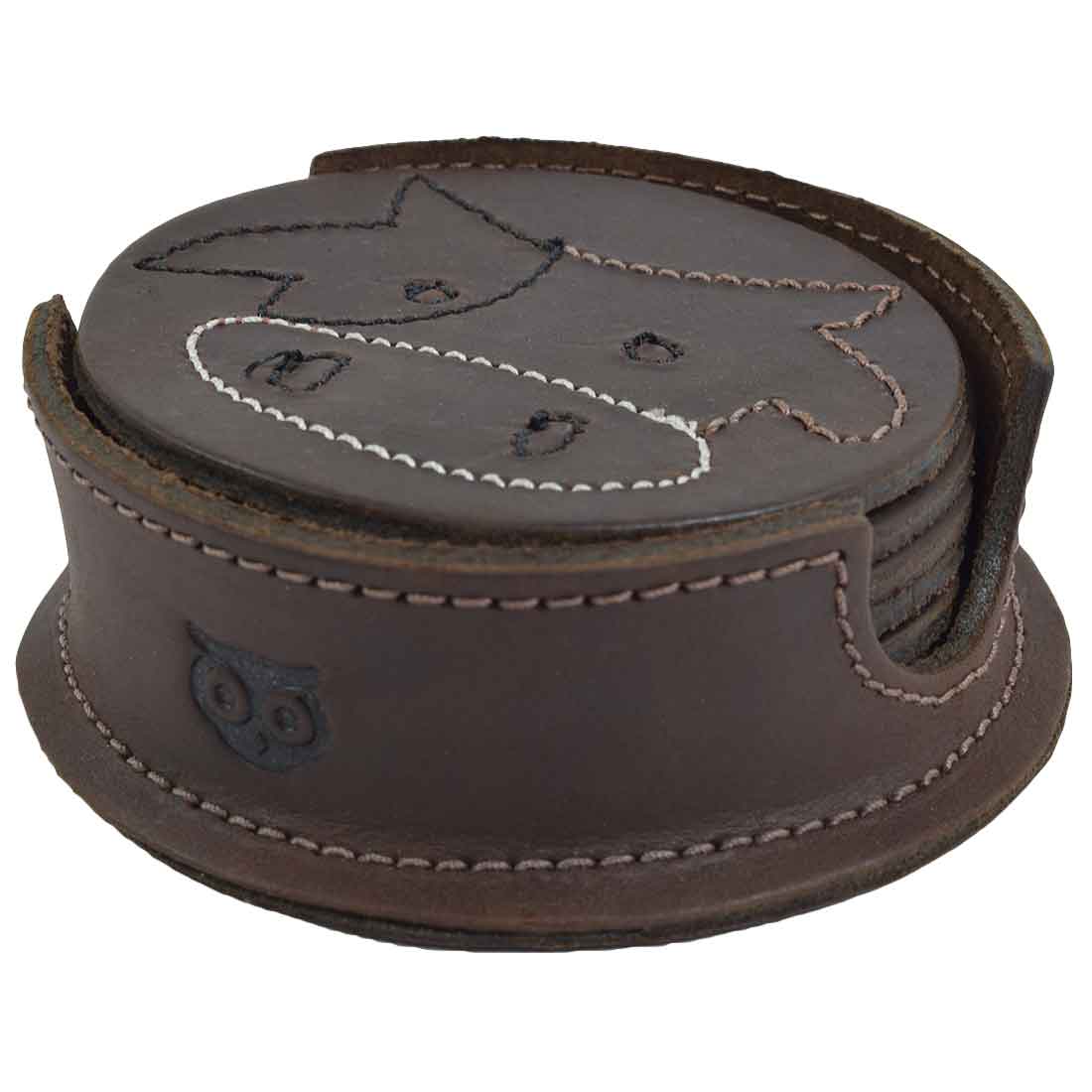 Milk Cow Classic Shaped Coaster Set (6-Pack) - Stockyard X 'The Leather Store'