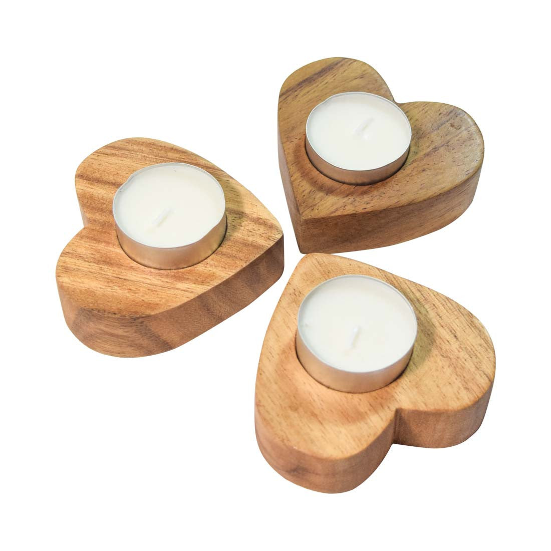 Heart Shaped Candle Holders (3 Pack) - Stockyard X 'The Leather Store'