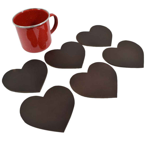 Love Coaster Set (6-Pack) - Stockyard X 'The Leather Store'