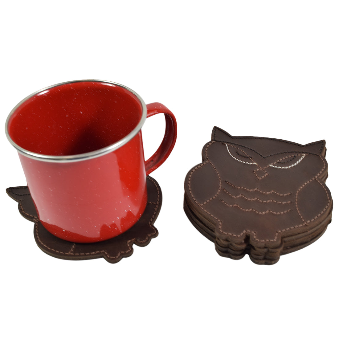 Hoot Owl Coaster Set (6-Pack) - Stockyard X 'The Leather Store'