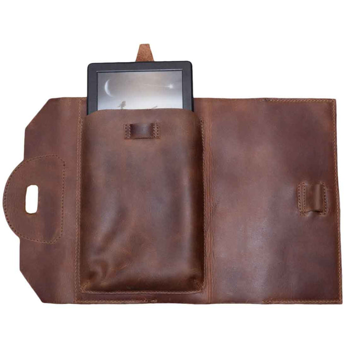 Journal Cover W/Kindle Pouch (5 x 8.25 in. Notebook Not Included) - Stockyard X 'The Leather Store'