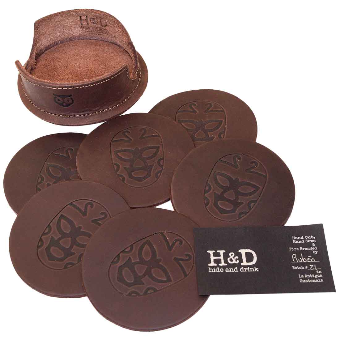 Luchador Mask Coaster (6 Pack) - Stockyard X 'The Leather Store'
