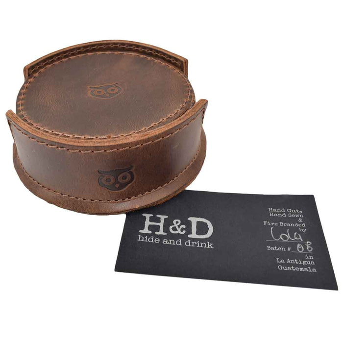 Owl Coaster (8-Pack) - Stockyard X 'The Leather Store'