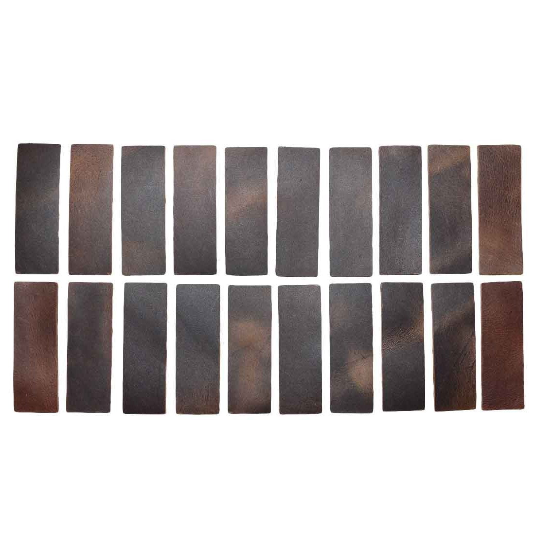 Leather Rectangular Shapes 1 x 3 in. (Set of 20) - Stockyard X 'The Leather Store'