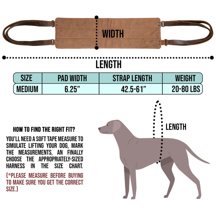 Dog Lift Harness - Stockyard X 'The Leather Store'