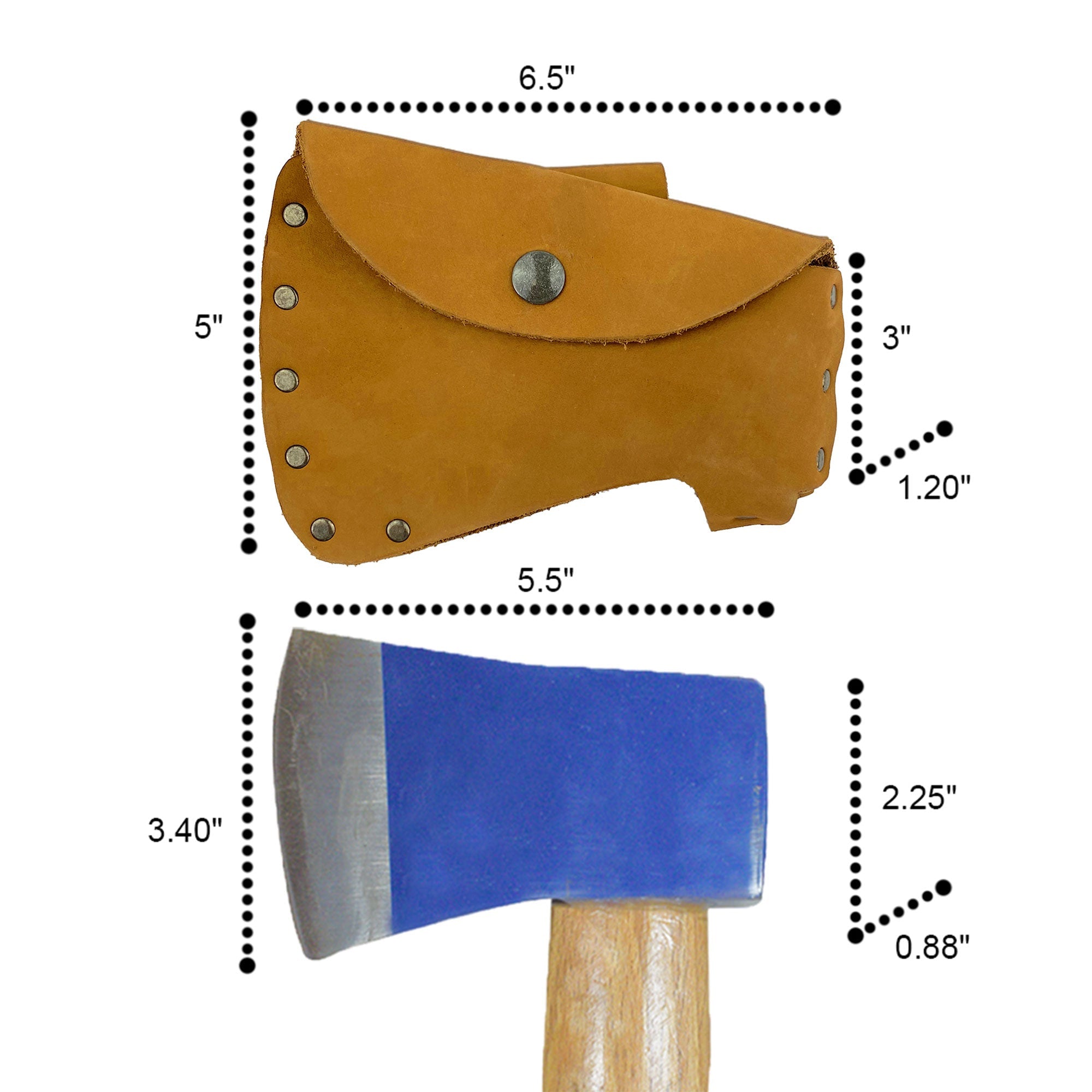 Weatherproof Hatchet Head Sheath Holster - Stockyard X 'The Leather Store'