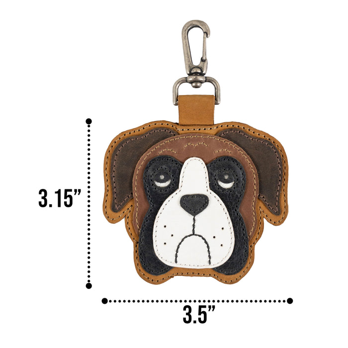 Boxer Face Charm - Stockyard X 'The Leather Store'
