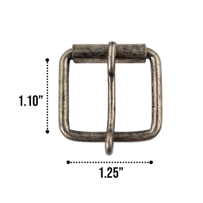 1.25 Inch Rustic Nickel Buckle Replacement - Stockyard X 'The Leather Store'